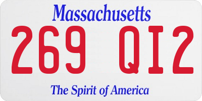 MA license plate 269QI2