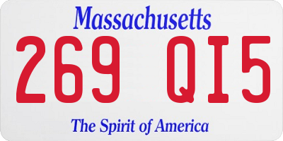 MA license plate 269QI5