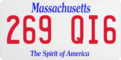 MA license plate 269QI6