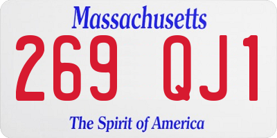 MA license plate 269QJ1