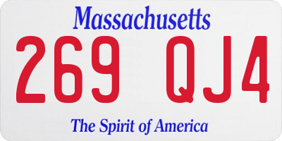 MA license plate 269QJ4