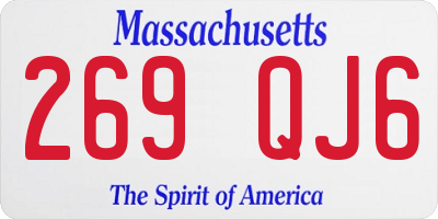 MA license plate 269QJ6