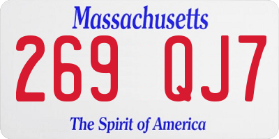 MA license plate 269QJ7