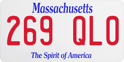 MA license plate 269QL0