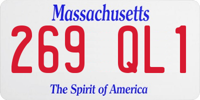 MA license plate 269QL1