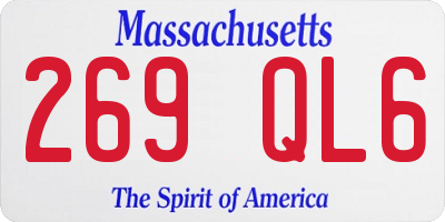 MA license plate 269QL6