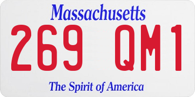 MA license plate 269QM1