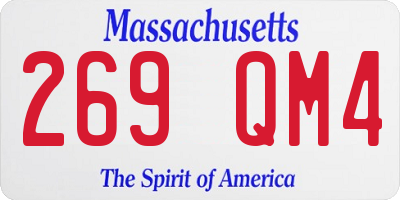 MA license plate 269QM4
