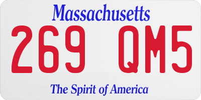 MA license plate 269QM5