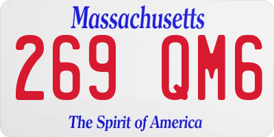 MA license plate 269QM6
