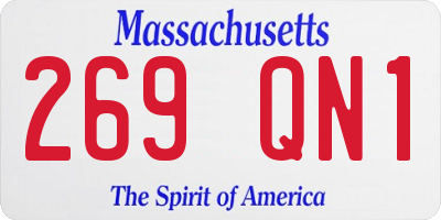 MA license plate 269QN1