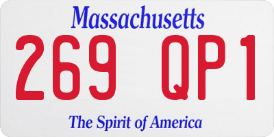 MA license plate 269QP1