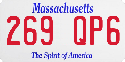 MA license plate 269QP6