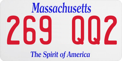 MA license plate 269QQ2