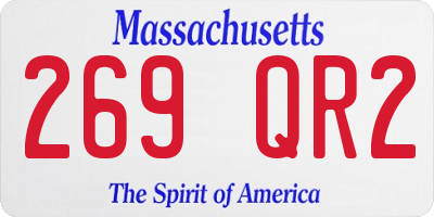 MA license plate 269QR2