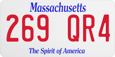 MA license plate 269QR4