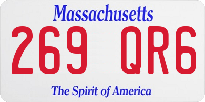 MA license plate 269QR6