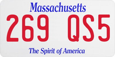 MA license plate 269QS5