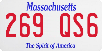 MA license plate 269QS6