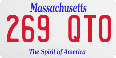 MA license plate 269QT0