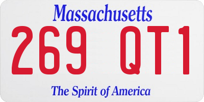 MA license plate 269QT1