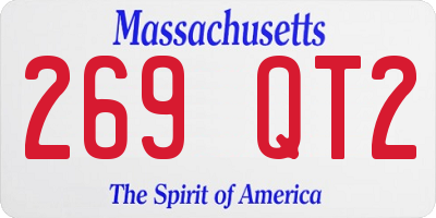 MA license plate 269QT2