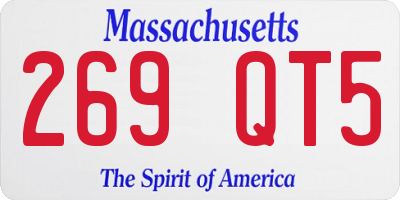 MA license plate 269QT5