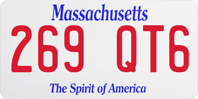 MA license plate 269QT6