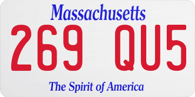 MA license plate 269QU5