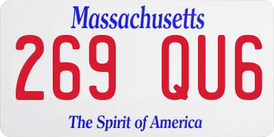 MA license plate 269QU6