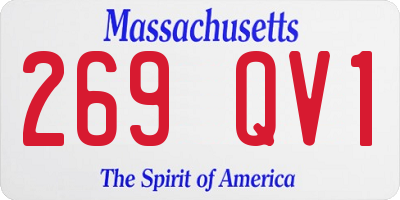 MA license plate 269QV1