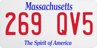 MA license plate 269QV5