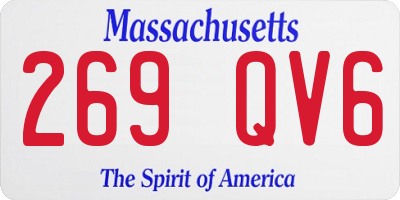 MA license plate 269QV6