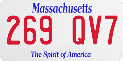 MA license plate 269QV7