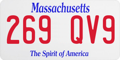 MA license plate 269QV9