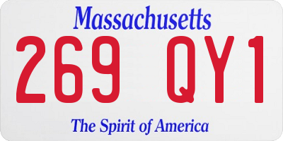 MA license plate 269QY1
