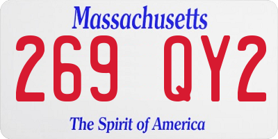 MA license plate 269QY2