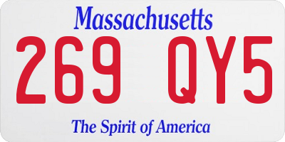 MA license plate 269QY5
