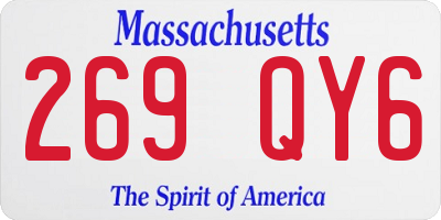 MA license plate 269QY6