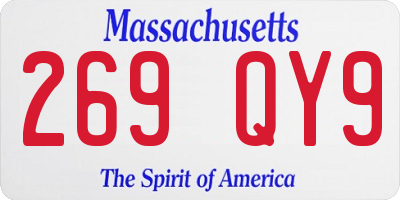 MA license plate 269QY9