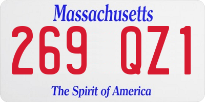 MA license plate 269QZ1