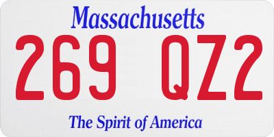 MA license plate 269QZ2