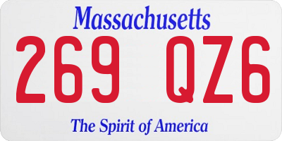 MA license plate 269QZ6