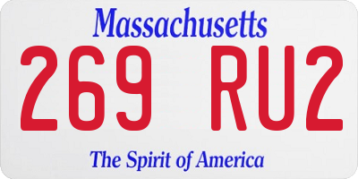 MA license plate 269RU2