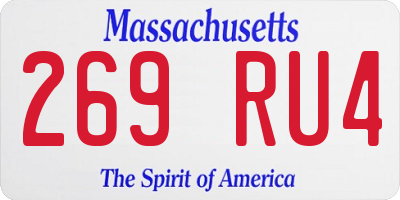 MA license plate 269RU4