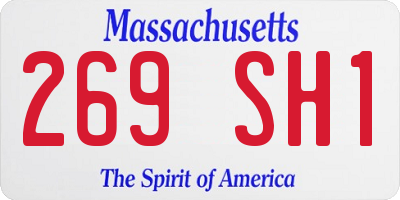 MA license plate 269SH1