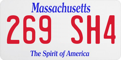 MA license plate 269SH4