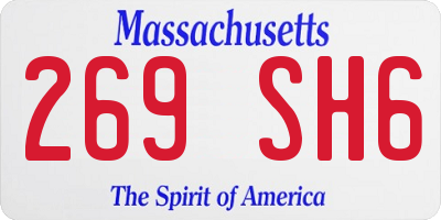MA license plate 269SH6