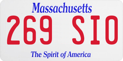 MA license plate 269SI0