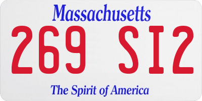 MA license plate 269SI2